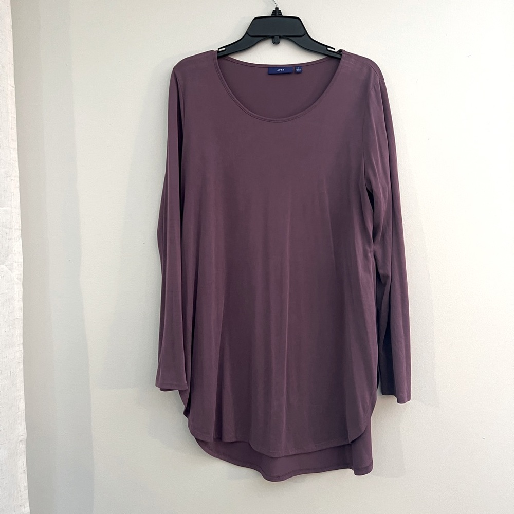 Plum Long Sleeve Tunic. Size L